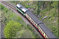 Preserved diesel locomotive D7628 beside the Esk