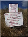 Coastal Northumberland : Beach Signs At Beadnell Harbour