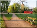 Path approach to West Heath Road