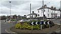 Traffic roundabout near the Downshire Arms