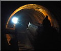 Narrowboat in the Netherton Tunnel