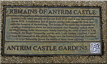 J1486 : Plaque, Remains of Antrim Castle by Kenneth  Allen