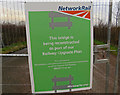 Sign at Syston Road closure for bridge re-building 002