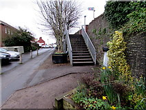 ST7082 : Steps up from Yate Railway Station Car Park by Jaggery