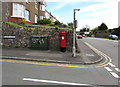 Queen Elizabeth II pillarbox on a Bridgend corner