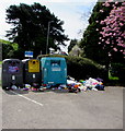 ST2986 : Rubbish dumped alongside Gaer Road recycling bins, Newport by Jaggery