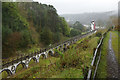 SC4385 : Rod viaduct - Laxey Wheel by Stephen McKay