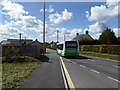 The A485 road through Peniel