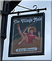 Sign for the Village Maid public House, Bradfield