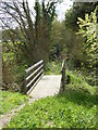 Foot bridge over a drainage ditch near Heyshott Green