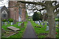 In the churchyard at Clutton