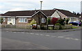 Bungalows on a suburban corner of Lydney