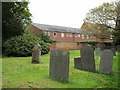 Swithland slate headstones in the churchyard, Lutterworth