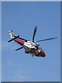 Portland AW139 SAR Helicopter G-CGWB over Weymouth Harbour