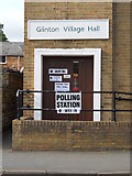 TF1505 : Polling station at Glinton Village Hall by Paul Bryan
