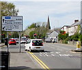 Directions sign facing Cowbridge Road, Bridgend