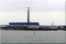 SU4803 : Shoreline in front of Fawley power station by Philip Jeffrey