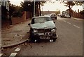 Crashed Fiat 127 on Woodside Avenue, Highgate