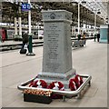 SJ8497 : War Memorial on Platform 10  by Gerald England