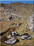 SH6864 : Aircraft Wreckage Below Carnedd Llewelyn by Chris Andrews