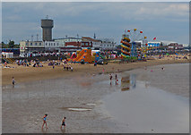 TA3009 : Cleethorpes beach viewed from the pier by Mat Fascione