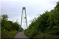 Approaching the footbridge over Thamesdown Drive (A4198)