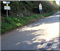 Road signs at a Brampton Abbotts junction, Herefordshire