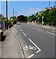 Cainscross Road cycle lane, Stroud