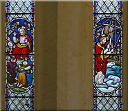 SK7894 : Stained glass window detail, St Peter's church by Julian P Guffogg