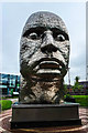 SD5805 : Face of Wigan sculpture, Wigan by Matt Harrop