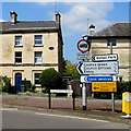 Westward Road direction and distances signs, Cainscross, Stroud