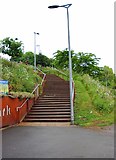 SK3586 : Steps from Sheffield Station/Sheffield Hallam University tram stop, Sheffield by P L Chadwick