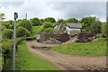 Partly demolished barn, Ty-gwyn Cottages