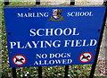 No Dogs Allowed on Marling School Playing Field, Stroud