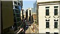 View up Camomile Street from the 5th floor of 63 St. Mary Axe (MCR Crossrail)