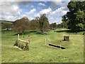 SK2670 : Cross-country fences at Chatsworth Horse Trials by Jonathan Hutchins