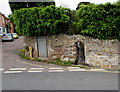 Brook through a Cotmaton Road wall, Sidmouth