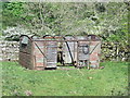 Old railway goods van near Greenhead Farm