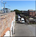 Electricity substation below Exeter St Thomas railway station