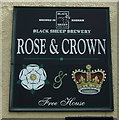 Sign for the Rose & Crown Hotel, Bainbridge