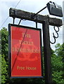 Sign for the Three Horseshoes, Wensley