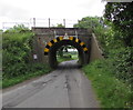 ST9898 : West side of Tarlton Road railway bridge near Kemble by Jaggery