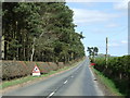 Road works on the B6460 towards Paxton