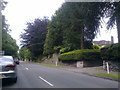 Traffic queue approaching road works at Mere Crossroads