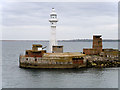 SY7076 : Breakwater Lighthouse at Portland Harbour by David Dixon