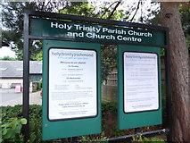 TQ1875 : Holy Trinity, Richmond: noticeboard by Basher Eyre