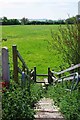 Steps and stile on public footpath, near Challow Station, Oxon