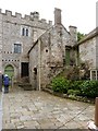 Corner of courtyard within Shute Barton medieval manor