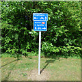 Cycle and footpath sign