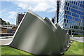 View of the"fan" mechanism on the Fan Bridge in Floating Pocket Park in the Paddington Basin #3